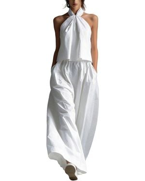Vincent 2Pc Top & Pant Set - White