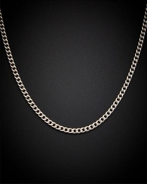 Italian Gold 14k 2.2mm Miami Cuban Link Necklace - Black