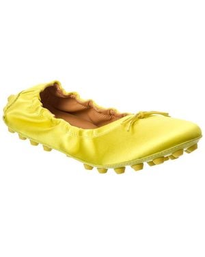 Tod's Satin Flat - Yellow