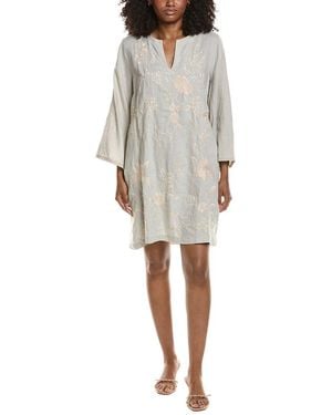 Johnny Was Kimono Sleeve Relaxed Linen Shift Dress - Natural