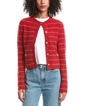 GUIZIO Carline Wool-Blend Cardigan - Red