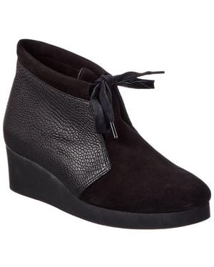 Arche Hablo Leather Wedge Bootie - Black