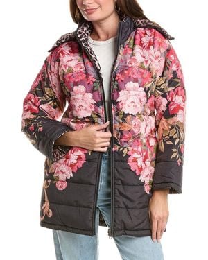 Johnny Was Britt Reversible Puffer Jacket - Red