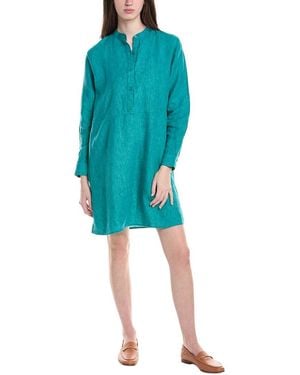 Eileen Fisher Petite Mini Tunic Linen Dress - Blue