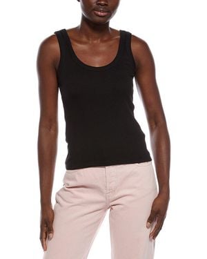 Madewell Ribbed Scoop Neck Top - Black