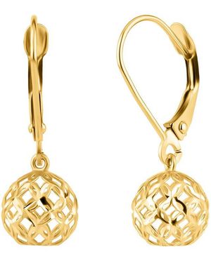 MaxColor 14K Dangle Earrings - Metallic