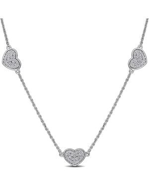 Rina Limor 14K 0.29 Ct. Tw. Diamond Station Necklace - Metallic