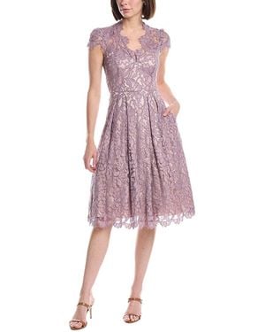 Eliza J Midi Lace Dress - Purple