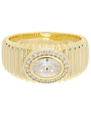 Juvell 18K Plated Cz Ring - White