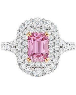 Lab Grown Diamonds 14K 2.00 Ct. Tw. Lab-Grown Diamond Halo Engagement Ring - Pink