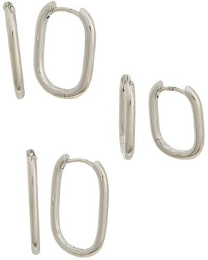 Rebecca Minkoff 14K Plated Earring Set - White