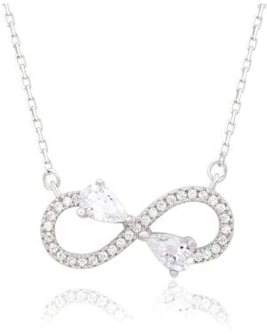 Suzy Levian CZ Jewelry Suzy Levian Cz Infinity Necklace - White