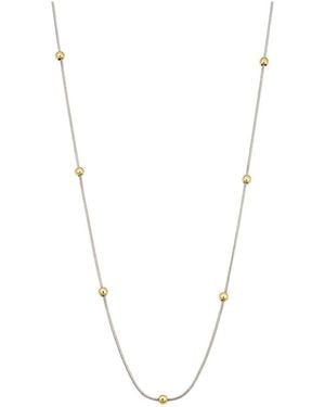 Italian Gold 14K Two-Tone Italian Snake Link Chain Necklace - Multicolour