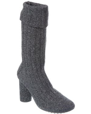 Bottega Veneta Atomic Wool Sock Boot - Grey