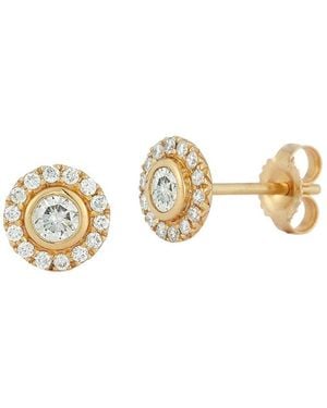 Nephora 14k 0.36 Ct. Tw. Diamond Halo Studs - Metallic