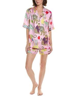 Karen Mabon 2Pc Print Pyjama Set - Red
