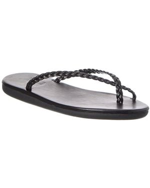 Ancient Greek Sandals Ioulia Eco Leather Sandal - Black
