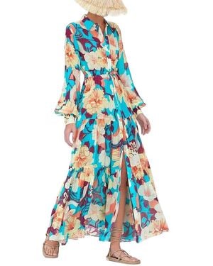 Emma way Printed Maxi Dress - Blue