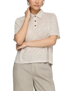Lafayette 148 New York Raglan Sleeve Polo Shirt - White