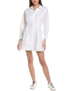 FRAME Pleated Shirtdress - White