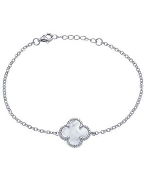 Belpearl 14Mm Pearl Cz Bracelet - White