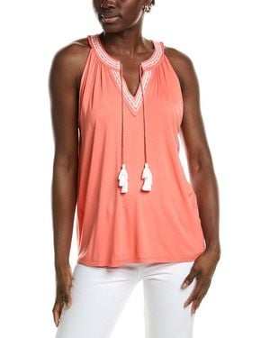 Jones New York Embroidered Halter Top - Pink