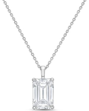 Diana M. Jewels 14K 7.00 Ct. Tw. Lab-Grown Diamond Solitaire Pendant - Metallic