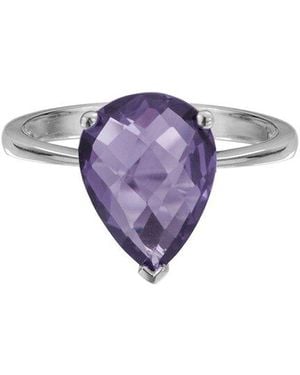 Gemstones 3.30 Ct. Tw. Amethyst Half-Eternity Ring - Purple