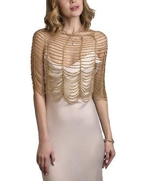 Saachi Scallop Beaded Capelet - Natural