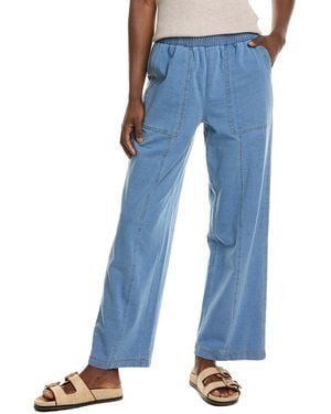 Nanette Lepore Wide-Leg Seamed Pant - Blue