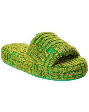 Bottega Veneta Resort Sponge Platform Sandal - Green