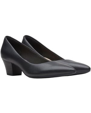 Clarks Teresa Step Leather Pump - Black