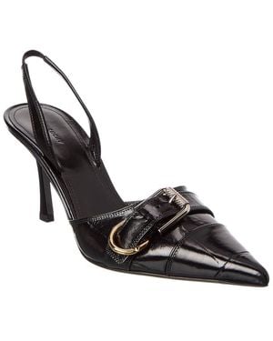 Givenchy Voyou Croc-Embossed Slingback Pump - Black