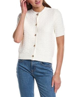 Design History Crewneck Cardigan - White