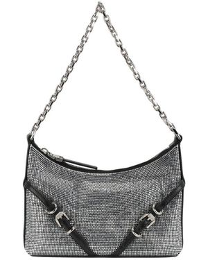 Givenchy Voyou Party Satin Shoulder Bag - Grey