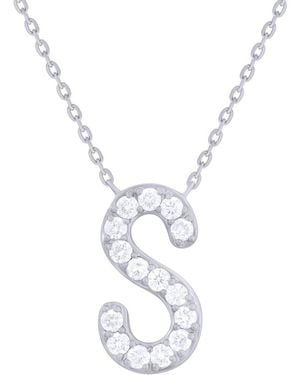 Sabrina Designs 14K 0.23 Ct. Tw. Diamond S Initial Pendant - White