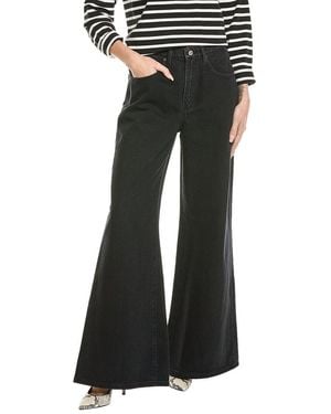 FRAME Easy Wide Inkwell Flare Jean - Black