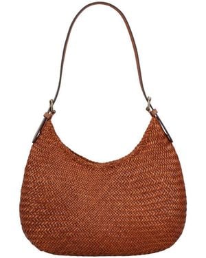Dragon Diffusion Luna Mezza Leather Shoulder Bag - Brown