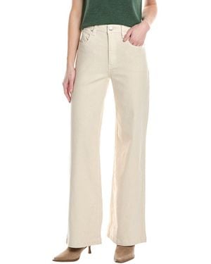 Hudson Jeans Jodie Loose Fit Linen-Blend Ancient Scroll Wide Leg Jean - Natural