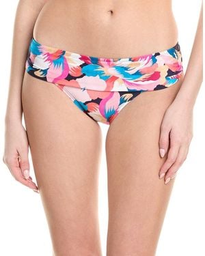 La Blanca Shirred Band Hipster Bikini Bottom - Blue