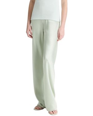 Vince High Waist Fluid Satin Bias Pant - Green
