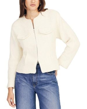10 Crosby Derek Lam Prewett Zip Front Wool-Blend Jacket - White