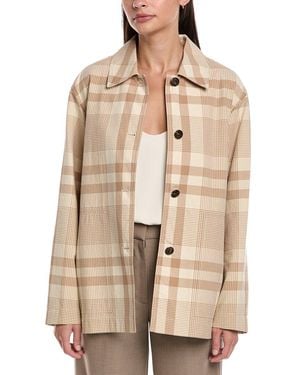 Lafayette 148 New York Oversized Swing Coat - Natural