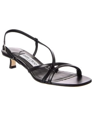 Jimmy Choo Farris 35 Leather Sandal - Metallic