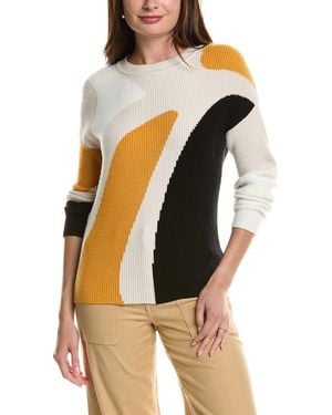 Tahari Colour Block Jumper - White