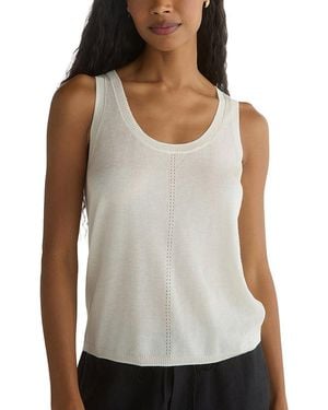 Bella Dahl Scoop Neck Knit Cashmere-Blend Top - Grey