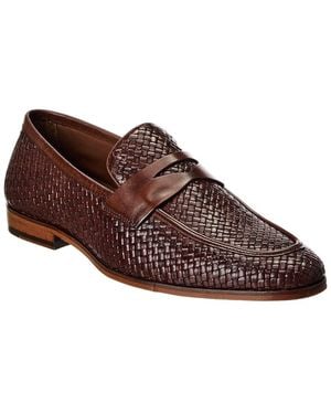 Dune Beliay Woven Leather Loafer - Brown