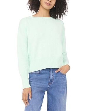 Vince Camuto Rollneck Lightweight Cotton Pullover - Blue