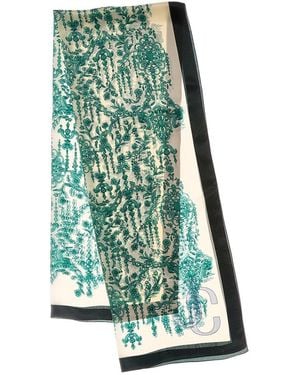 Jimmy Choo Silk Scarf - Green
