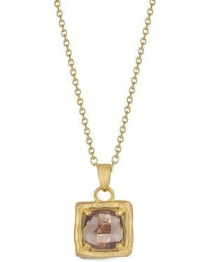 Reiss 14K 2.00 Ct. Tw. Smokey Topaz Necklace - Metallic